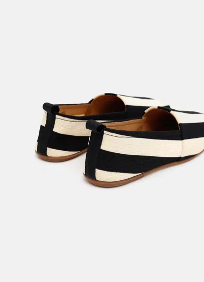 Jacquemus The Carré Striped Espadrilles In Black/white