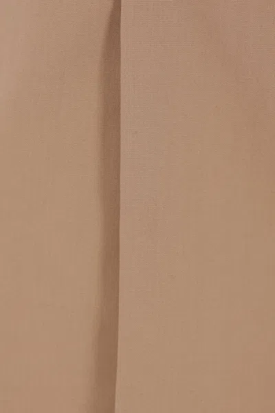 Gucci Tailored Cotton Shorts With Pockets And Pleats In Beige