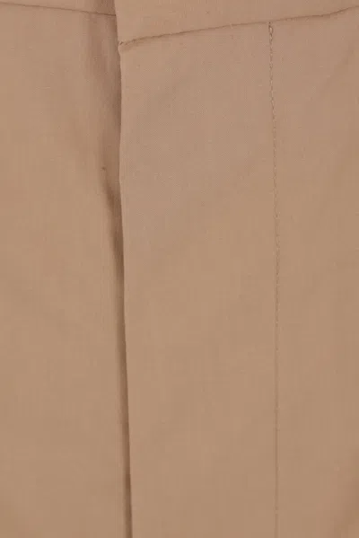 Gucci Tailored Cotton Shorts With Pockets And Pleats In Beige