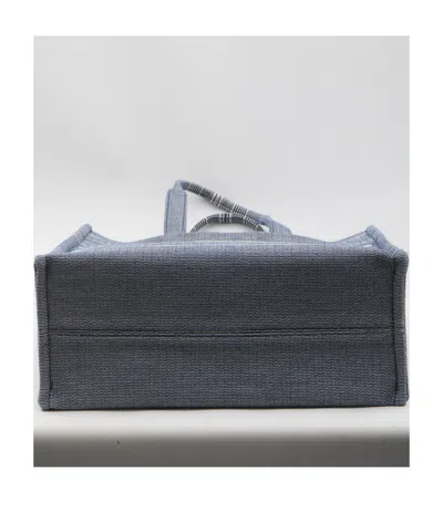 Celine Cabas Thais Large Striped Tote In Gray