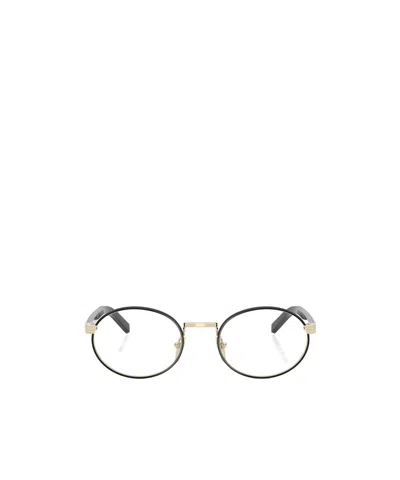 Prada Round Frame Mirror In Black
