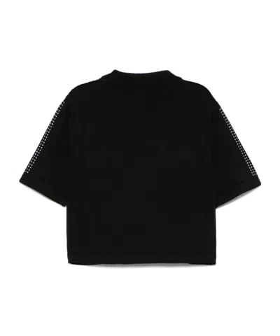 Balmain Crystal-embellished T-shirt In Black