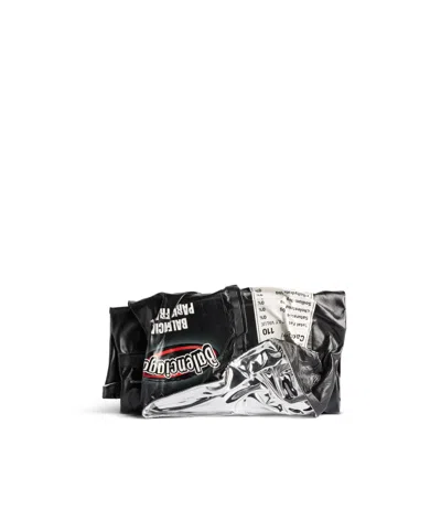 Balenciaga Leather Clutch Bag In Black