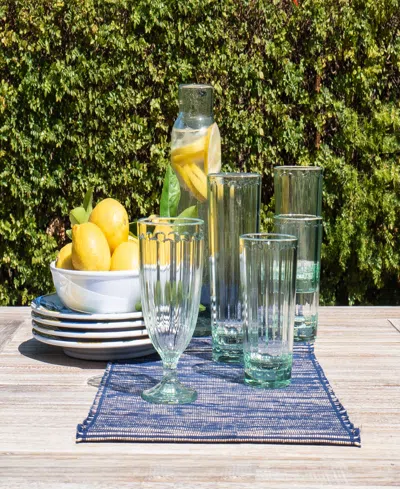 Tarhong Simple Scallop Jumbo Glasses, Set Of 6 In Clear