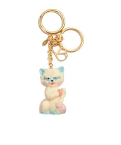 Valentino Garavani Le Chat De La Maison Gold-tone And Plastic Key Fob