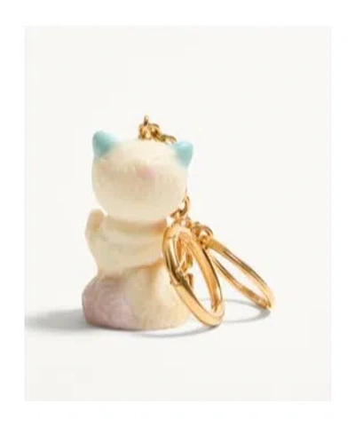 Valentino Garavani Le Chat De La Maison Gold-tone And Plastic Key Fob