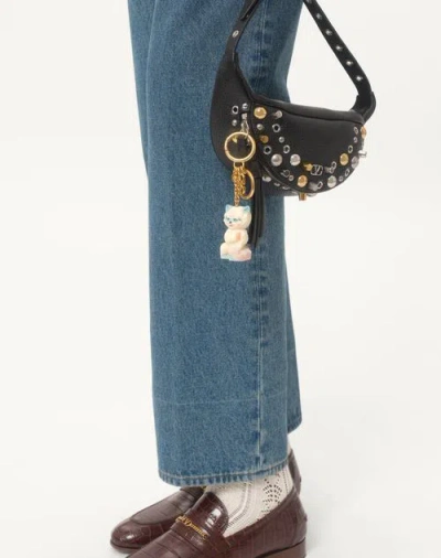 Valentino Garavani Le Chat De La Maison Gold-tone And Plastic Key Fob