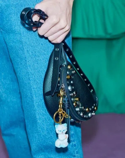 Valentino Garavani Le Chat De La Maison Gold-tone And Plastic Key Fob