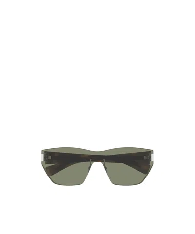 Saint Laurent Oversize-frame Sunglasses In Green