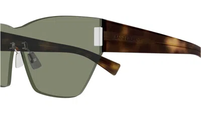 Saint Laurent Oversize-frame Sunglasses In Green