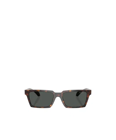 Versace 55mm Rectangular Sunglasses In Black