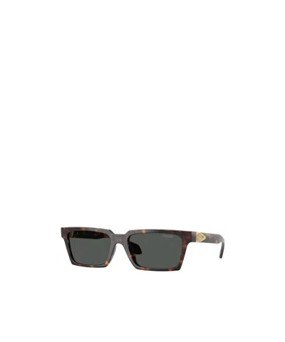 Versace 55mm Rectangular Sunglasses In Black