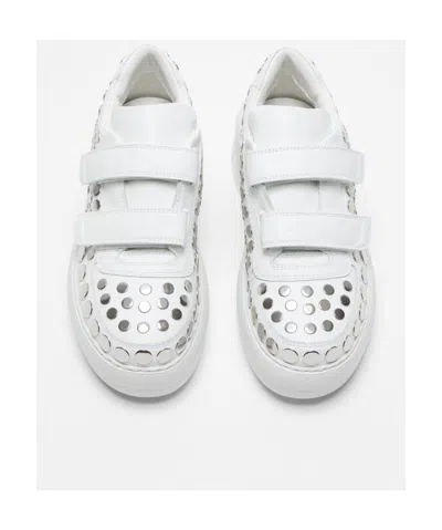 Acne Studios Touch-strap Platform Sneakers In White