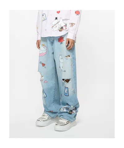 Acne Studios Touch-strap Platform Sneakers In White