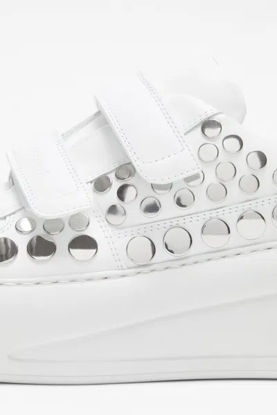 Acne Studios Touch-strap Platform Sneakers In White
