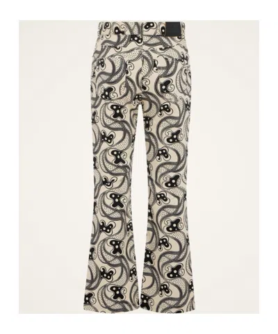 La Doublej Flared Jeans In Neutral