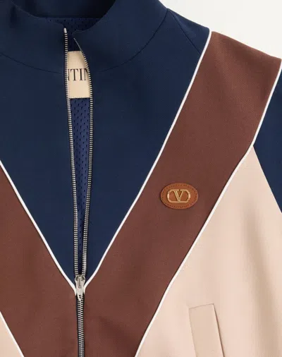 Valentino Jersey Felpa Vlogo Signature Cpu Grandala In Black