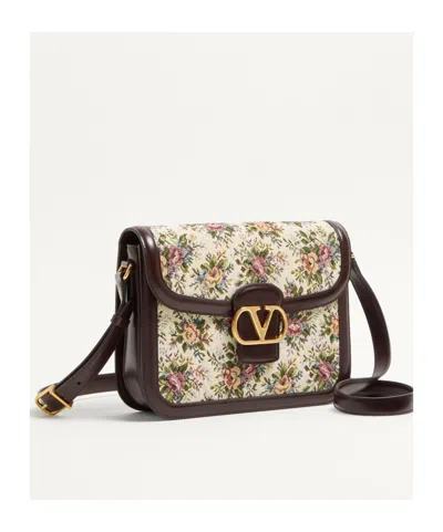 Valentino Borsa A Tracolla 9to5 In Jacquard Ricamato  Donna In Nude