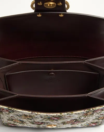 Valentino Borsa A Tracolla 9to5 In Jacquard Ricamato  Donna In Nude