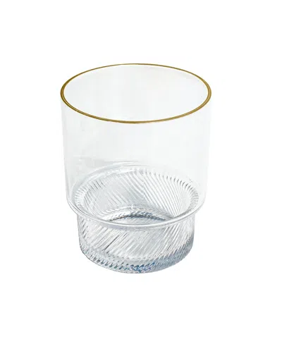 Tarhong Stax Optic Twist Goblet Glasses, Set Of 6 In Clear