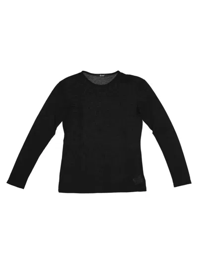 La Rose Long-sleeved Jersey T-shirt In Black