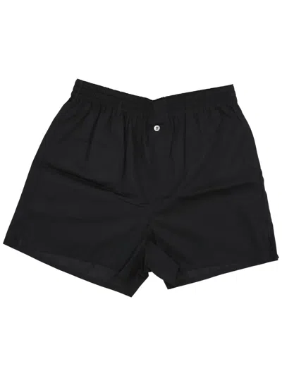 La Rose Button-up Mini Shorts In Black