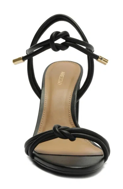 Arezzo Women's Camila High Block Heel Sandals In Black Leather