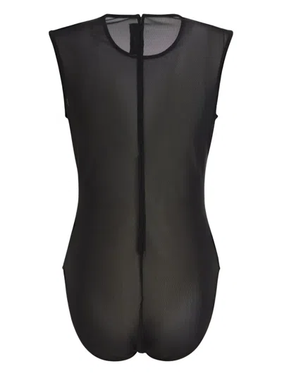 Alex Perry Sheer Bodysuit In Black