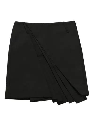 Fax Copy Express Wrap Skirt In Black