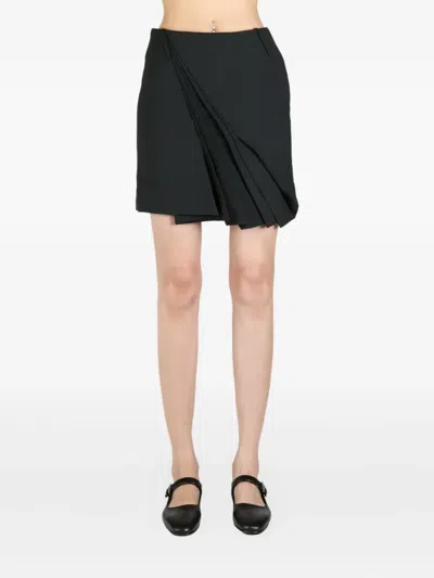 Fax Copy Express Wrap Skirt In Black