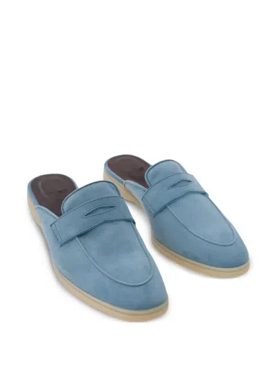 Bougeotte Suede Mules In Blue