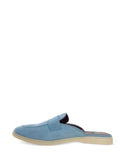 Bougeotte Suede Mules In Blue