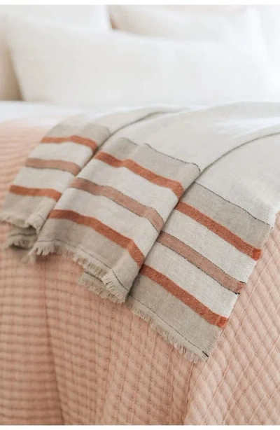 Pom Pom At Home Beck Oversize Linen Throw Blanket In Natural