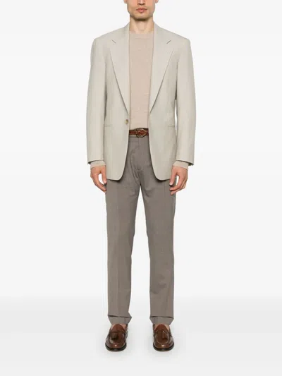 Berwich Relaxed Oversized Tailored Pants In Brown