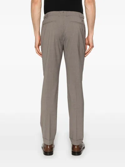 Berwich Relaxed Oversized Tailored Pants In Brown