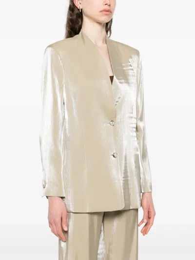 Rame Metallic Blazer In Neutrals