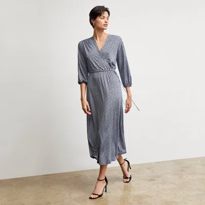 M.m.lafleur Hope Wrap Dress In Blueprint Sketch