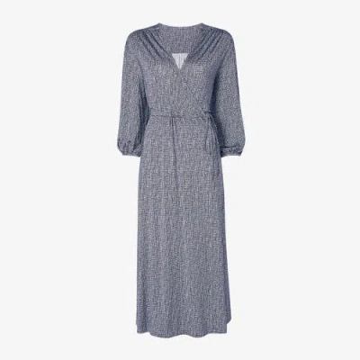 M.m.lafleur Hope Wrap Dress In Blueprint Sketch