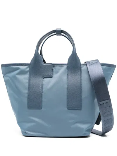 Furla Tote Bag With Detachable Strap And Handles In Blue