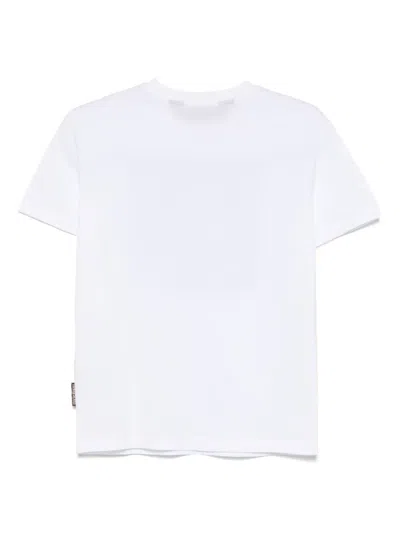 Just Cavalli Graphic Cotton T-shirt Round Neckline In Metallic