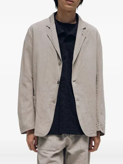 Kaptain Sunshine Versatile Cotton-linen Blend Jacket In Neutrals