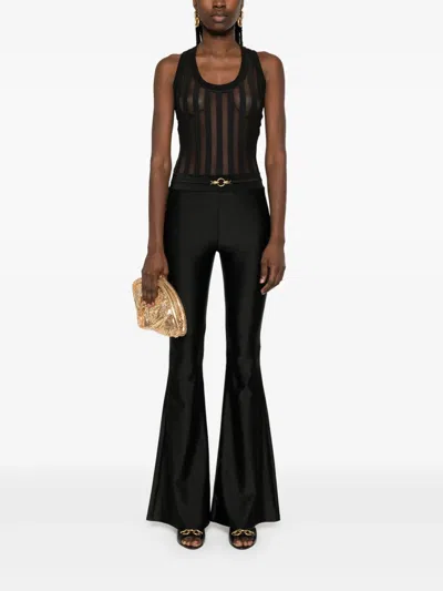 Just Cavalli Ring-detail Trousers In Black