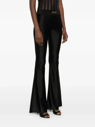 Just Cavalli Ring-detail Trousers In Black