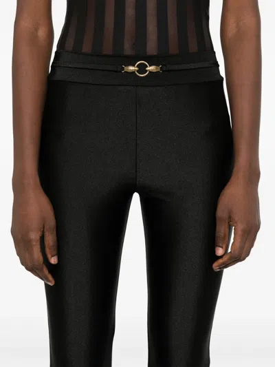 Just Cavalli Ring-detail Trousers In Black