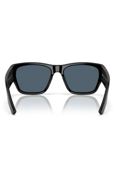 Costa Del Mar Suenos 57mm Polarized Rectangular Sunglasses In Black