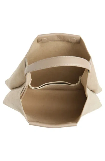 Ree Projects Medium Elieze Suede Top Handle Bag In Sandstone
