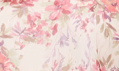 Sl Fashions Tiered Floral Cocktail Midi Dress In Multi