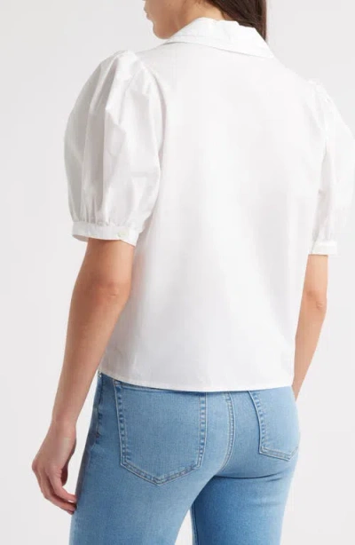 Frame The Sailor Cotton Button-up Top In White