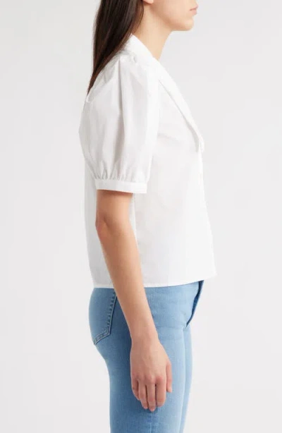 Frame The Sailor Cotton Button-up Top In White