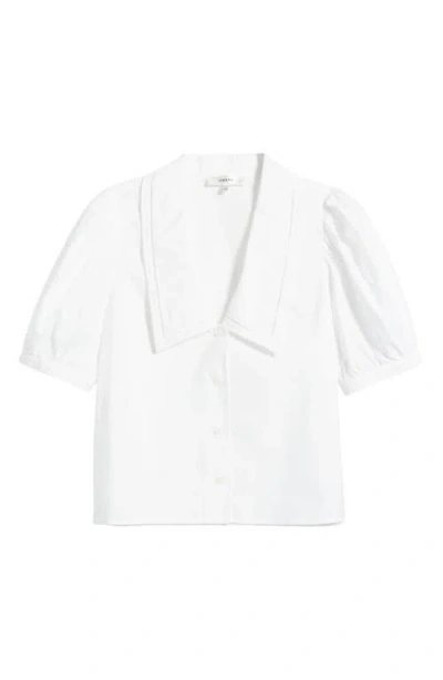 Frame The Sailor Cotton Button-up Top In White